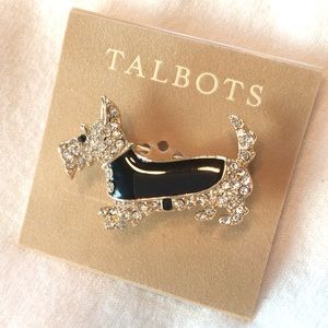 TALBOTS Cozy Dog Brooch Pin.